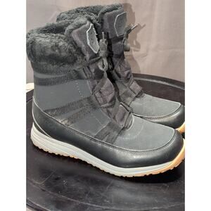 Salomon Boots Womens 5 Black Waterproof Insulated Lined Heika LTR CS WP Snow